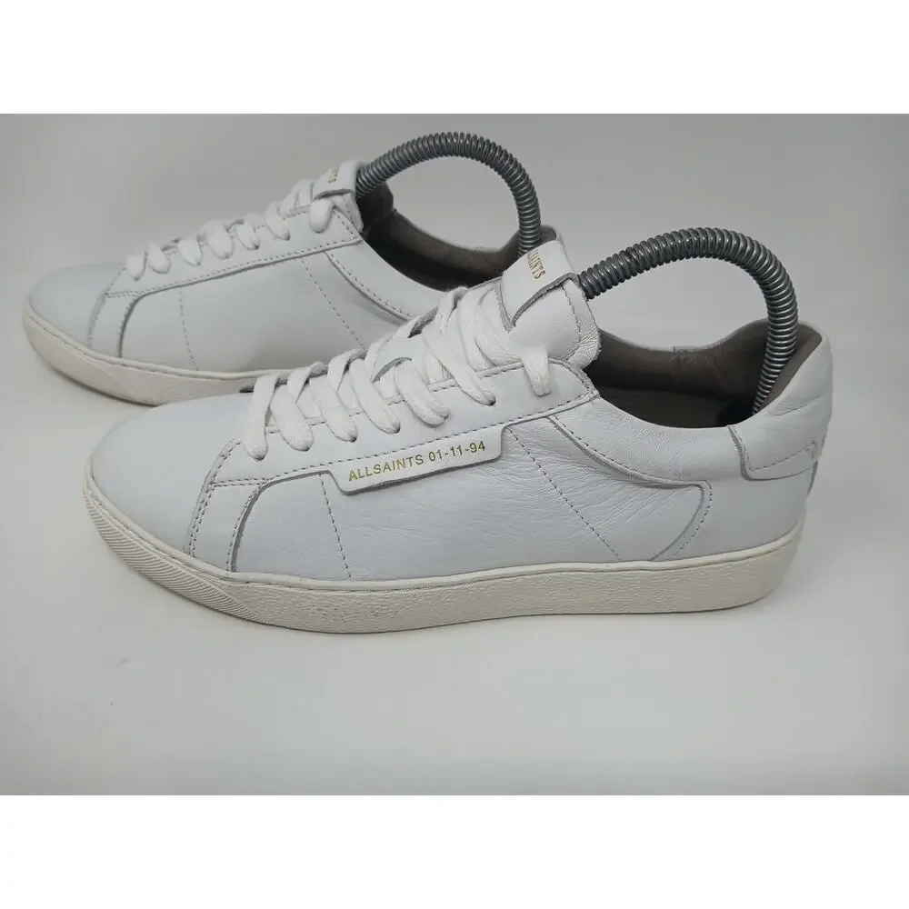 Allsaints Shana Low Top Sneakers 01-11-94 Men Size 8 Luxury Shoes Sheer WF081V